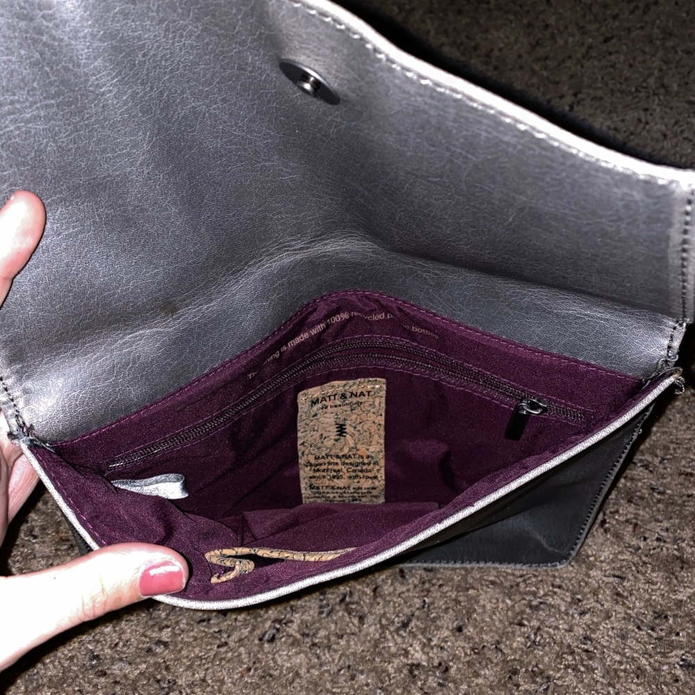 Matt And Nat Grey Crossbody Bag